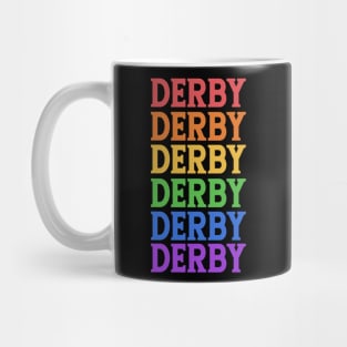 DERBY RAINBOW TYPOGRAPHY Mug